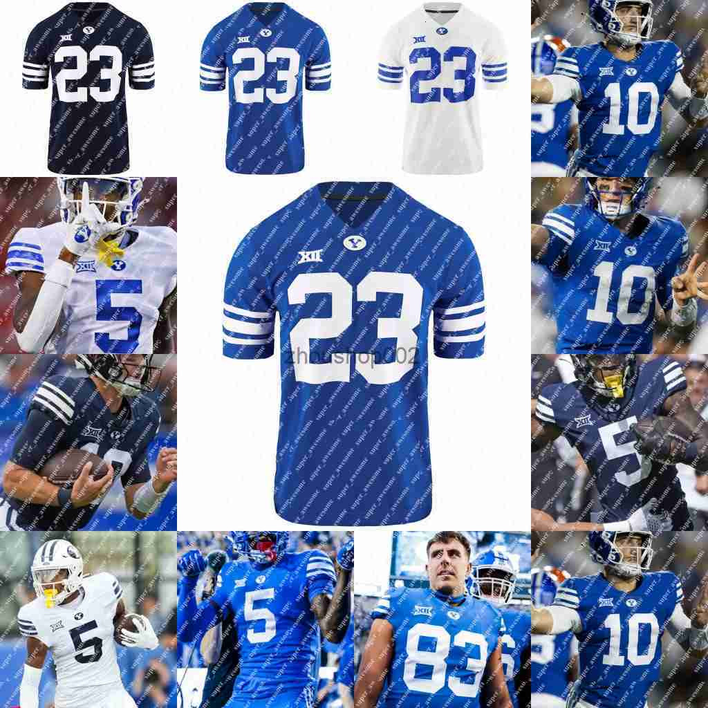 BYU Cougars Football Jersey Bear Bachmeier McCae Hillstead Chase Roberts LJ Martin Tanner Wall Keanu Tanuvasa Will Ferrin Weylin Lapuaho Puka Nacua Ta