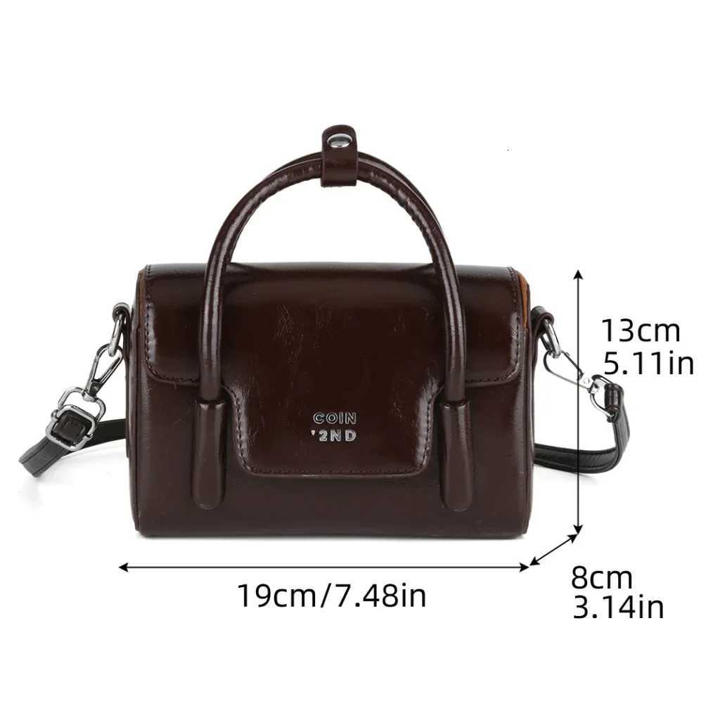 Pu Leather Shoder Bag for Wen Handbag Fi Crossbody Bags Vintage Underarm Bag Square Sahel Black D251009