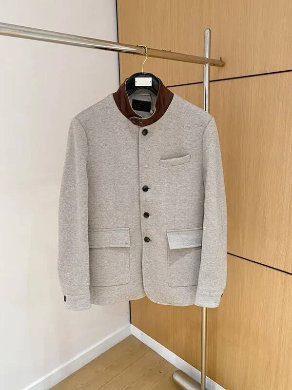 LP Italian 25Aw Stand-Up Collar Simple Casual Jacket