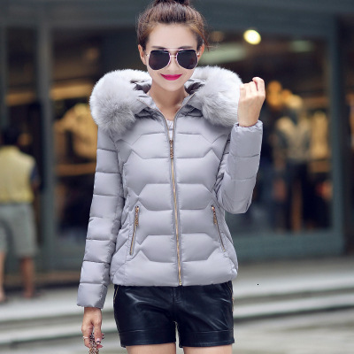 Fashion Big Fur White Coat Women 3XL Slim Winter Jacket Female Warm Short Outerwear Student Jacket Chic Tops 201029