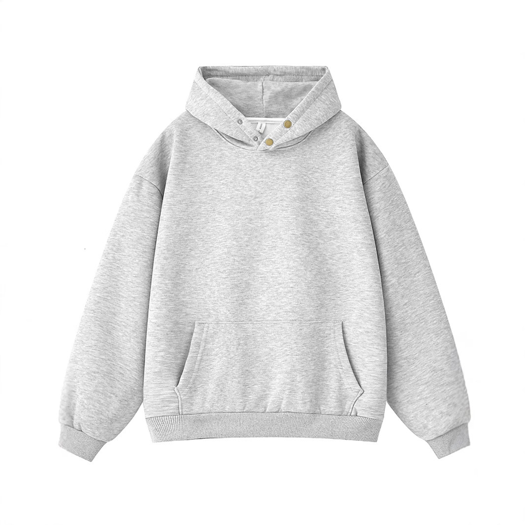 Heavyweight 420g Hoodie For Men Loose Fit Trendy Designer Hoodie American High Street Style Gray Designer Shirt Hoodie Spring And Autumn Solid Color Couple Jacket