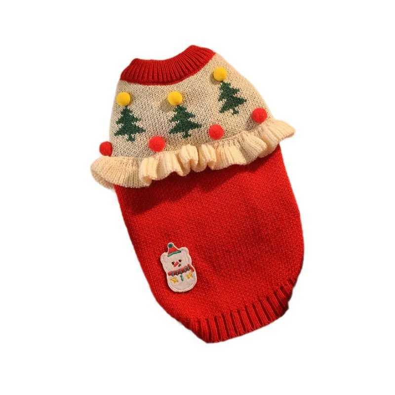 Adorable Christmas Cat Winter Wear Warm AntiShedding Sweater for Little Kitten AutumnWinter Pet Clothing C251009