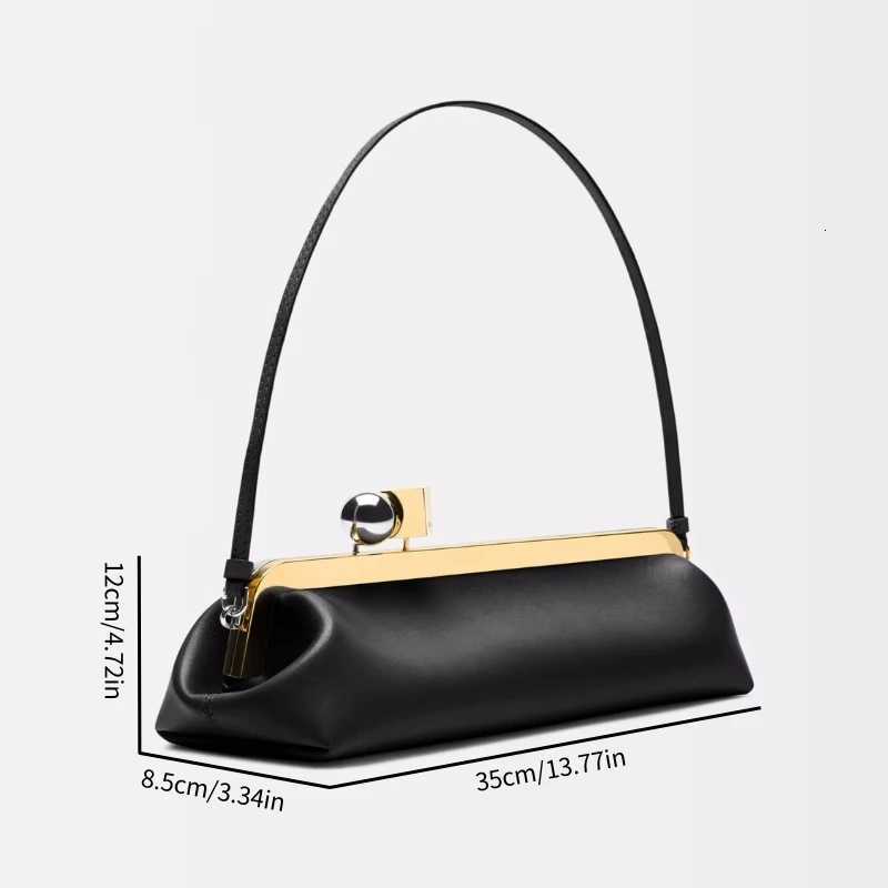 Long Clutch Bag with Removable Shoulder Strap Womens Fashionable Baguette Bag Luxury Designer Clip Handbag Purses for Ladies Z251009