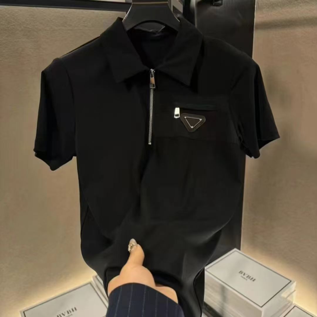 Men's Polos Summer Casual Solid Color Polo Shirt Slim Fit Lapel Short Sleeve Top Versatile Collar For A Slimmer Silhouette size S-4XL