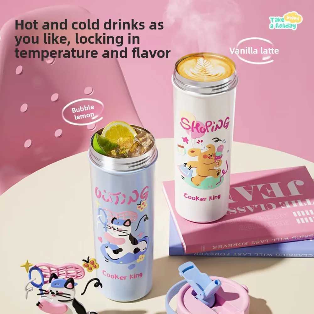 COOKER KING 316 Stainless Steel Thermos Food Grade Childrens Water Bottle Leak Proof Long Lasting Insulation Portable Water Cup C251008