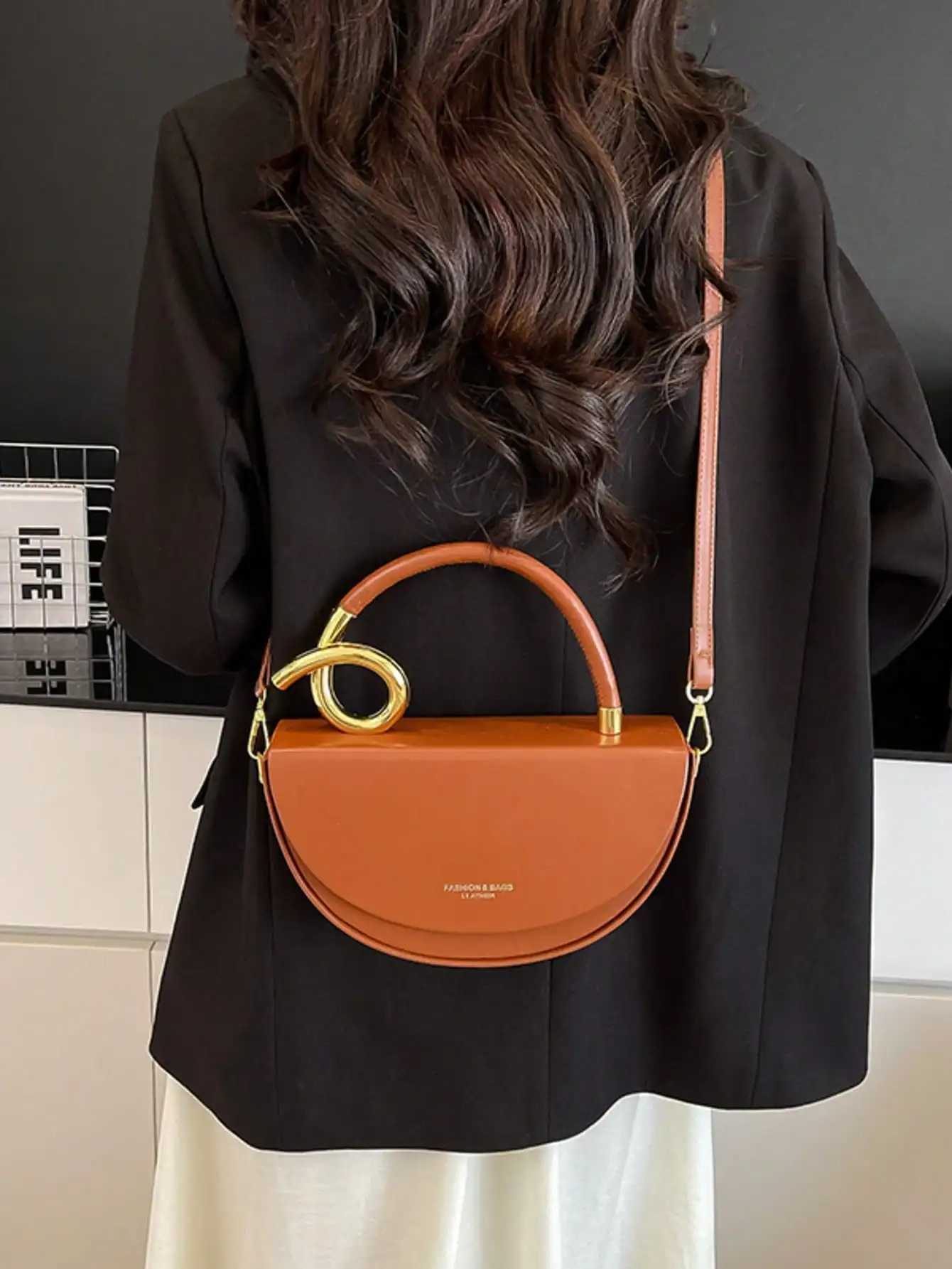 wens fiable solid color handbag casual versatile crossbody bag for daily cmuting party date shopping highend cmuter D251009