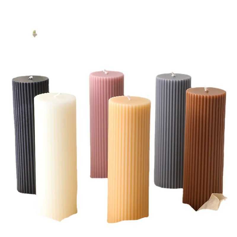 Pillar Candles Cylindrical gear household handmade aromatic creative candle geometric decoration S25109 S260204