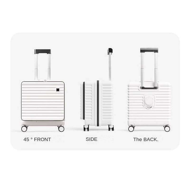 Small Ultra-light 2025 New Suitcase 16/18/20 inch Carry-on Lage Aluminum Frame Trolley Case Side Opening Boardable 123