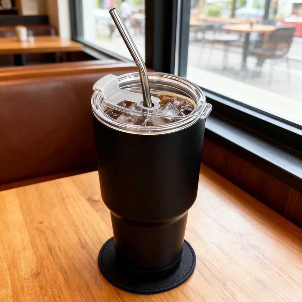 IN STOCK 30oz Stainless Steel Thermos Cup Ice Coffee Drinkgarrafa isolada a vcuoviagem de carroao ar livre Mountain Cup C251008