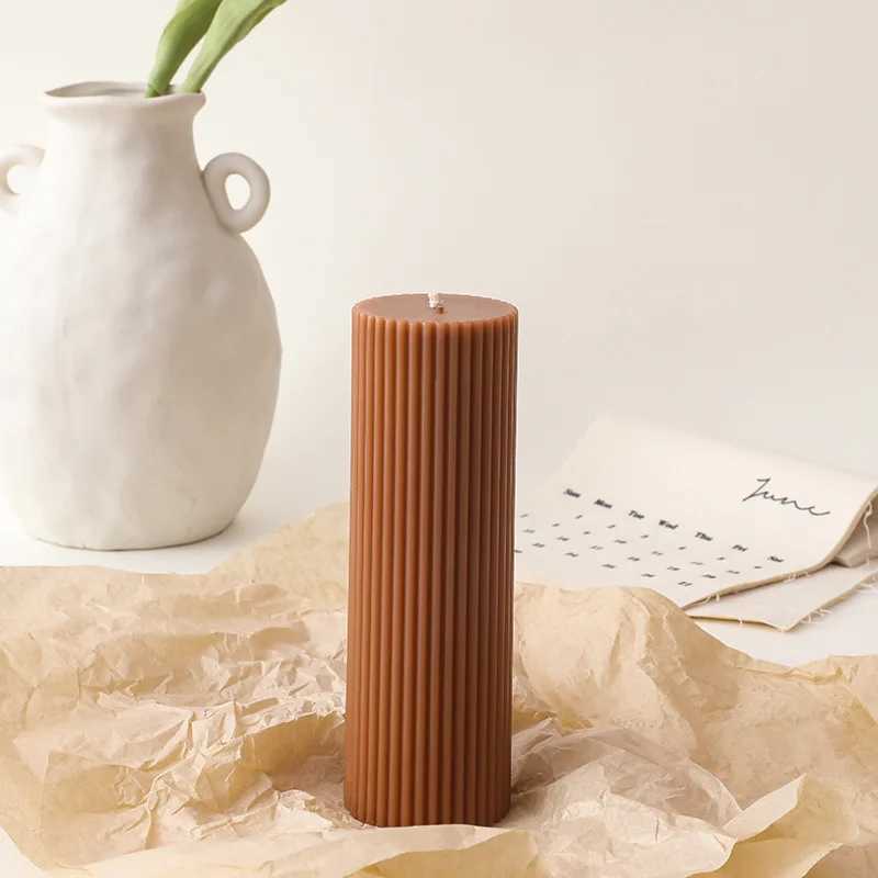 Pillar Candles Cylindrical gear household handmade aromatic creative candle geometric decoration S25109 S260204