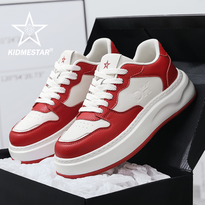 KIDMESTAR Casual Training Shoes Men's Designer Running Shoes Niche Lightweight Anti-slip Thick-soled Height Increasing Student Shoes Outdoor Spor