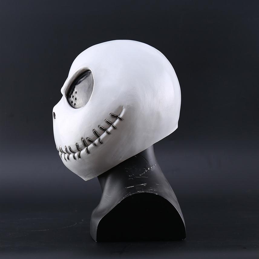 New The Nightmare Before Christmas Jack Skellington White Latex Mask Movie Cosplay Props Halloween Party Mischievous Horror Mask T69118218p