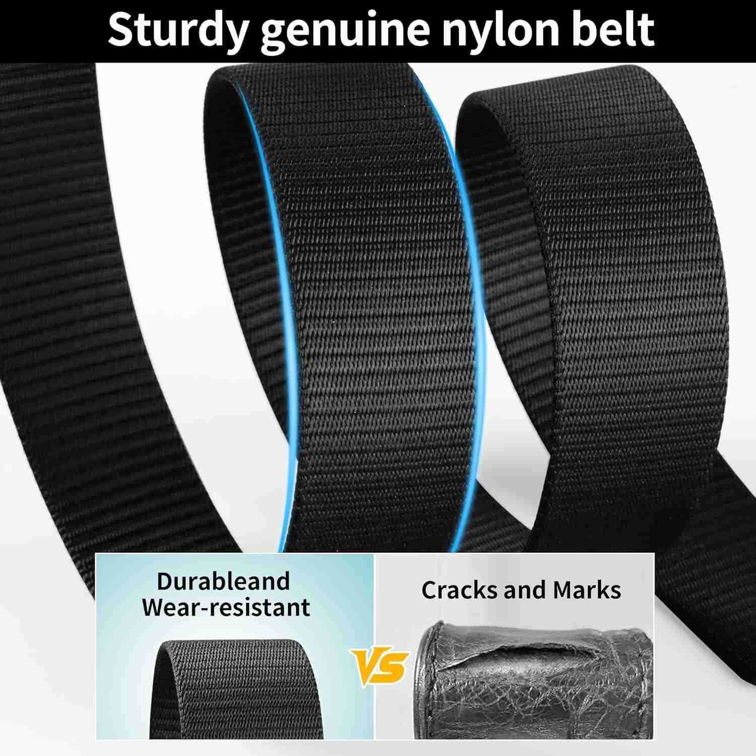 Nylon Belts for Men with No Metal Fast Pass Through the Airport Security for Work Travel W251009