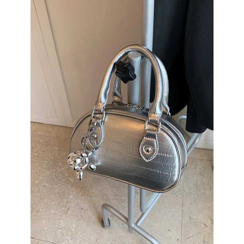 Fiable Sier Mini Shoder Bag for Wen Versatile Handbag Bowling Bag Sle Soft PU Leather Casual Single Strap D251009