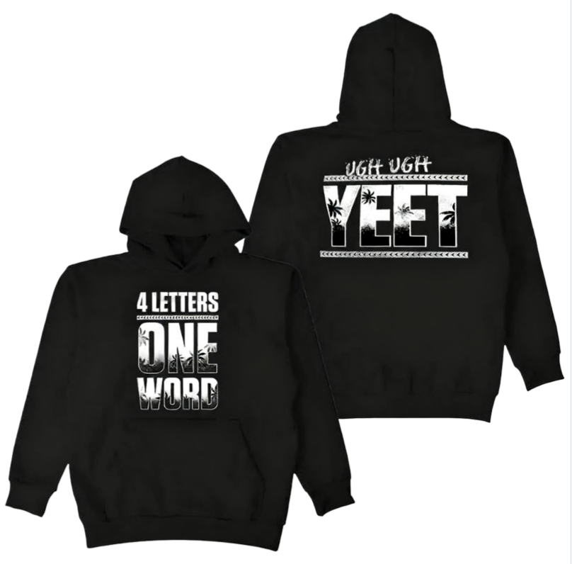 Men's Hoodies Jey Uso Four Letters One Word Hoodie 2025 Yeet Logo Long Sleeve Streetwear Men Women Hooded Sweatshirts