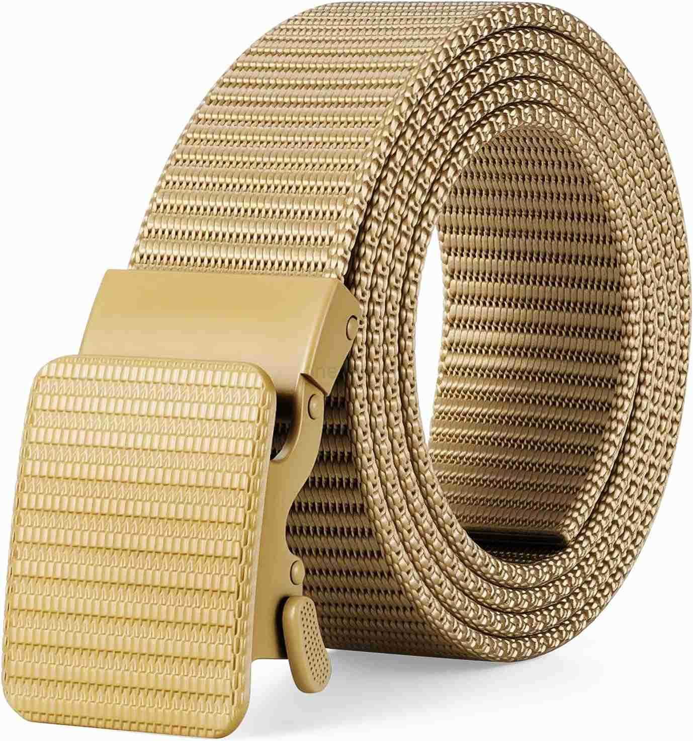 Mens Ratchet BeltHeavyDuty Nylon Web Work Belt with Automatic NoHoLE for Jeans W251009