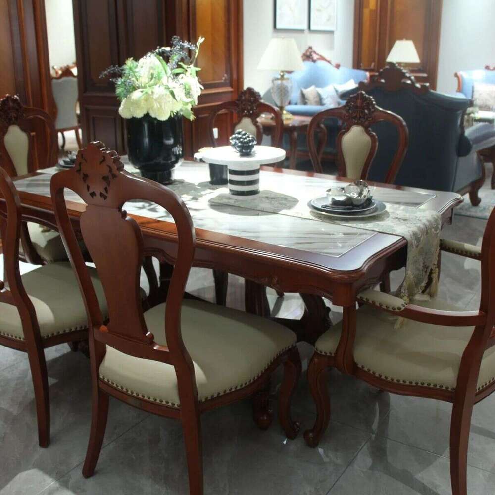 Zhong zhixin Premium Quality High End Solid Wooden Dining Set with Authentic Euro Design