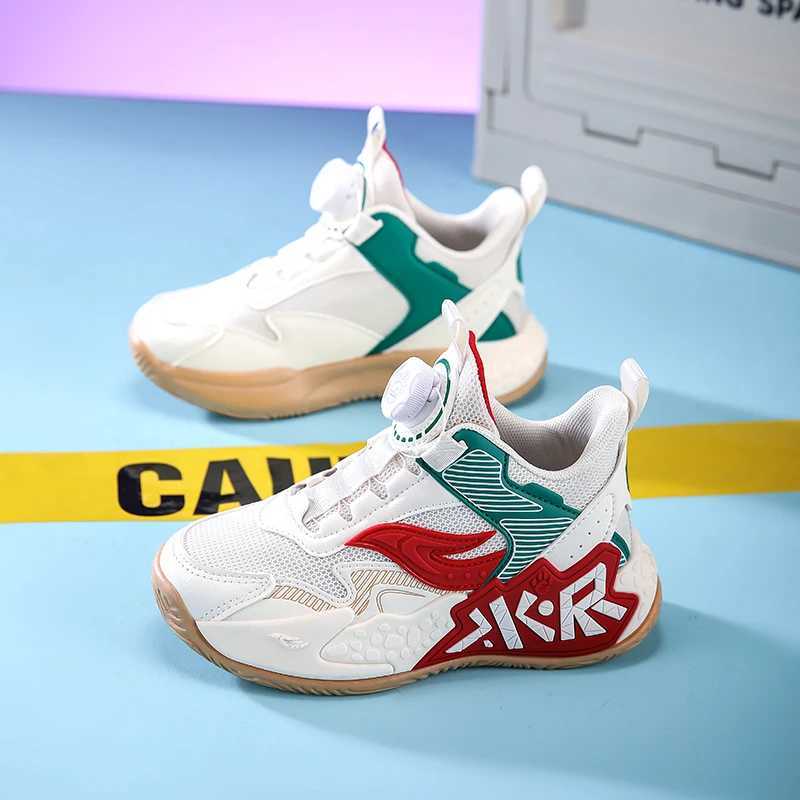 High Quality Childrens Sneakers Boys Basketball Shoes Breathable Running Sports Shoes Outdoor Nonslip Kids Basket Trainers J251027