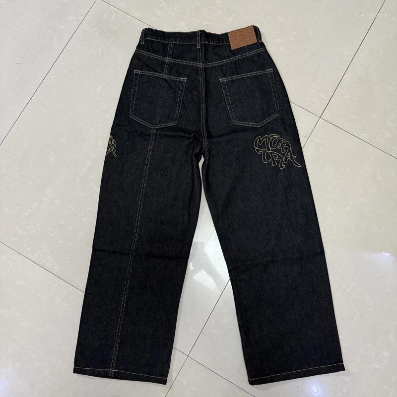 Men's Jeans Classic Embroidered Logo Patchwork Fashion Trousers Men Women Casual Denim Pants Real Po One Day Shipped Out