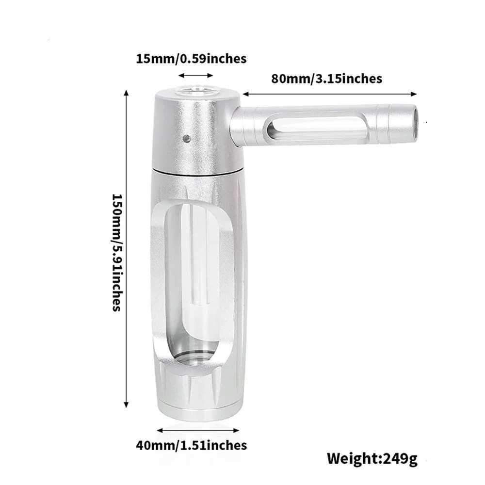 Handheld Smoking Pipe Grass Hookah Set with Dry Burning Glass Tobacco Bowl Cigarette Filters Shisha Pipes Smoke Accessories Y251009