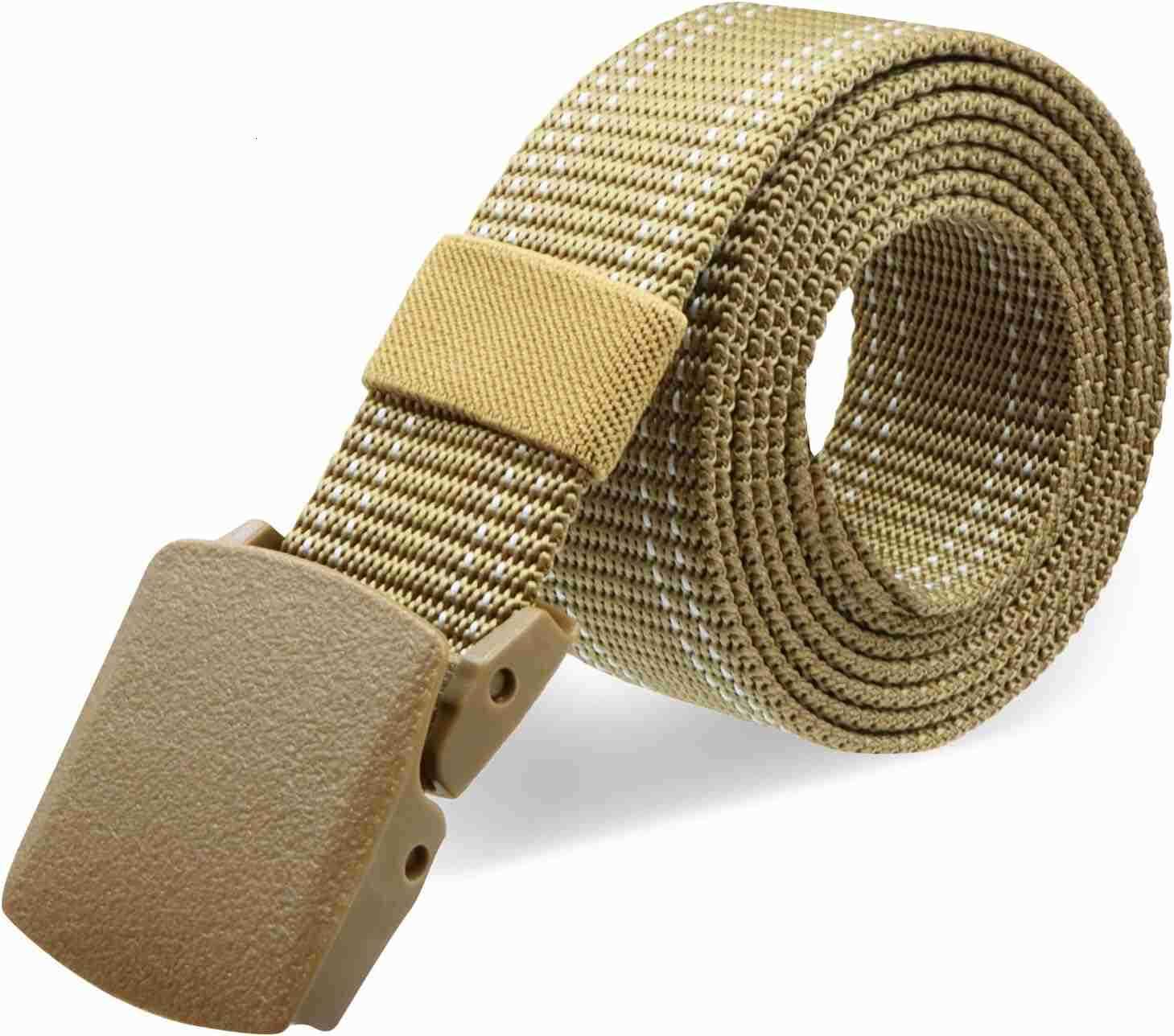 Tactical Nylon Mens Belt AdjustabLE Web Belts with NonMetal for Outdoor Sports Training 59 Inches LEngth W251009