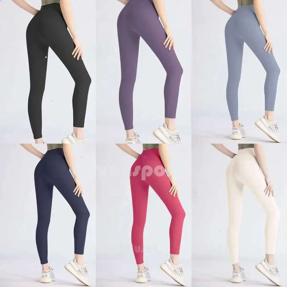 2025 Lycra High Waist Yoga Leggings luluity lemonion set Elastic Hip Lift T-shaped Sport Pants Lady luluity lemonion legging socks bag Sweatshirt shirt men