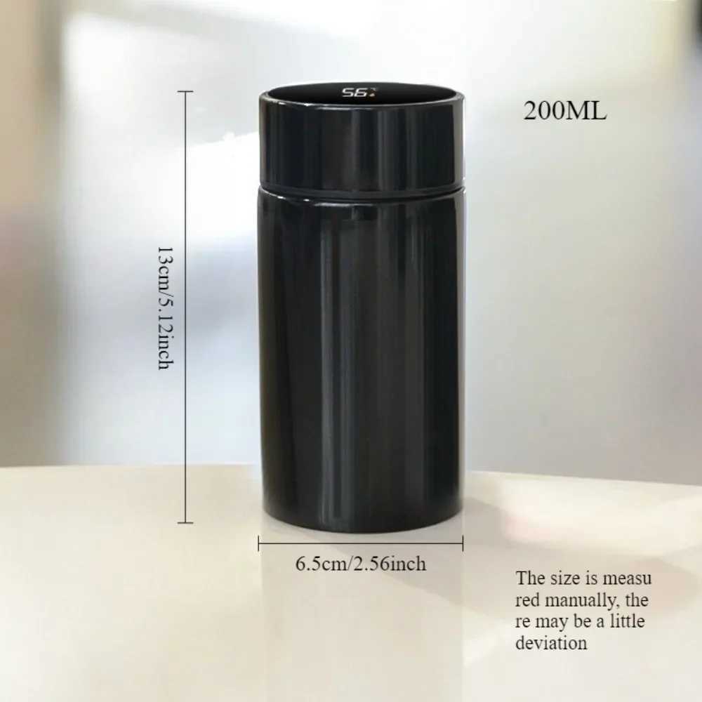 200ml Mini Thermos Cup Double Layer Vacuum Insulation 12 Hours Heat Preservation304Stainless Steel Metal CupOutdoor Portable Bag C251008