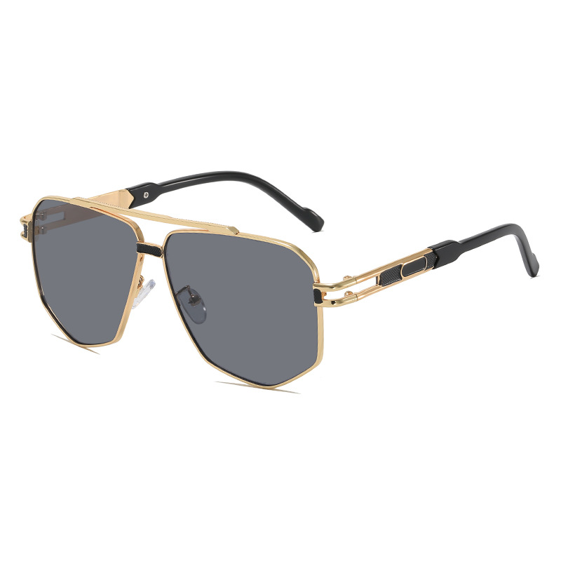 Designer Sunglasses For Women Men Gold Big Frame Sunglasses Fashion Classic Sunglasses Luxury Polarized Goggle Pilot PC Frame Oversized UV400 Eyewear 