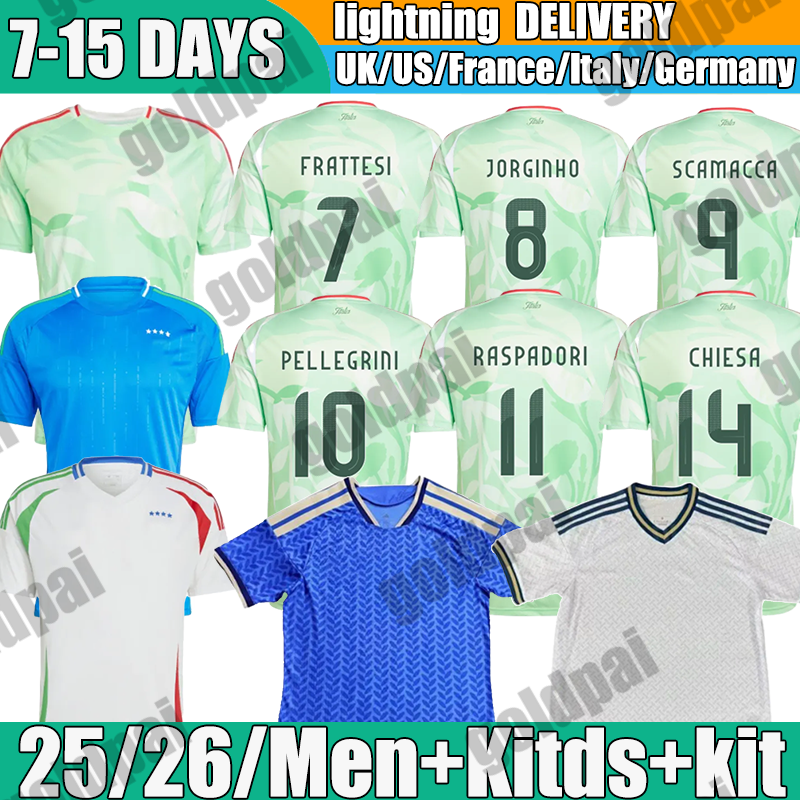 2024/25/26 Italy 2026 maglia Soccer Jerseys Italia Bastoni #21 RASPADORI #10 Football Shirt Men Kids Kit
