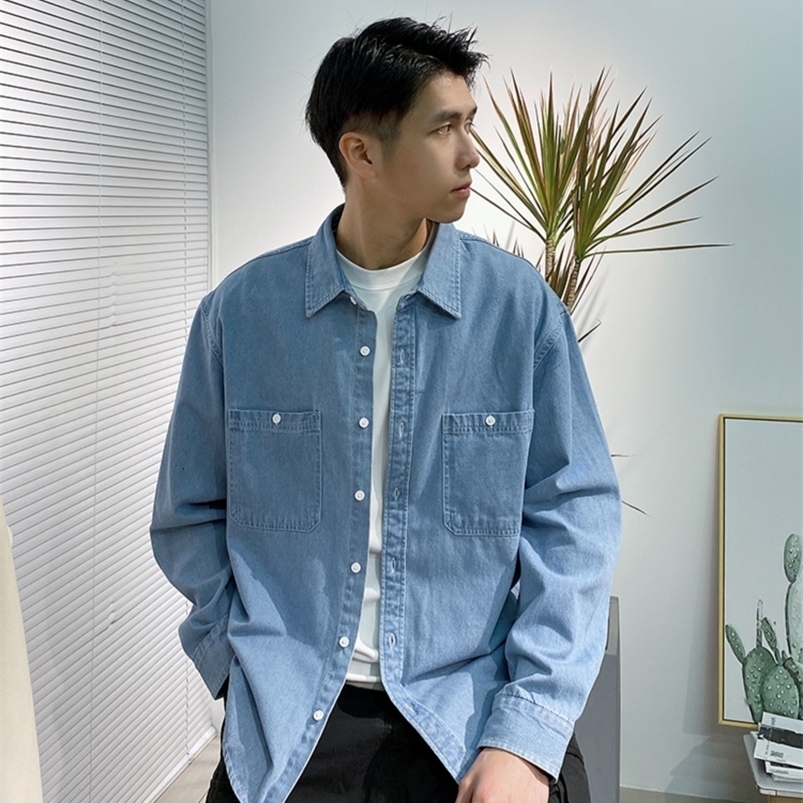 Long sleeved denim shirt mens heatresistant welding construction site work clothes wearresistant labor protection clothing y250922