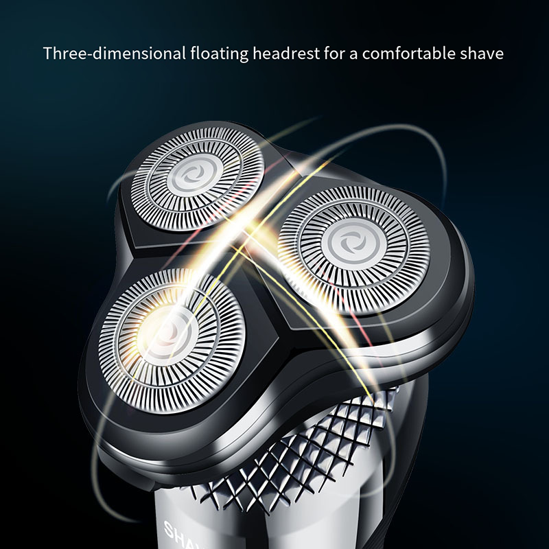 9000 Digital Display Shaving Razor - USB Charging - Full Body Water Wash - Multi-functional Four-in-One Electric Beard Shaver Z250402