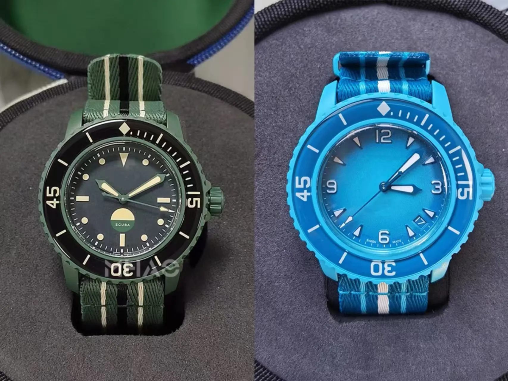 High-Quality Sports Automatic Mechanical Men's Watches Bio Ceramic BP United Five Oceans Watch Transparent Back Luminous World Time Mens Quartz Watch