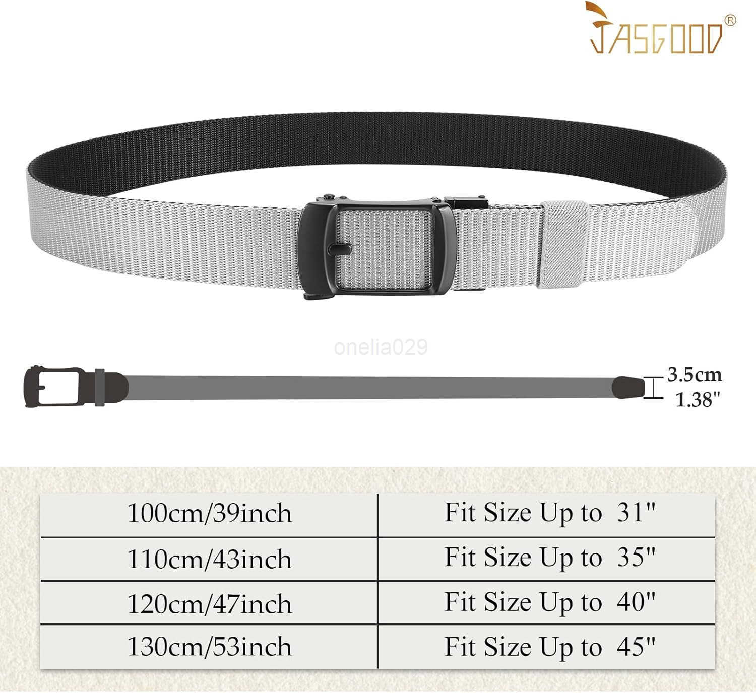 Mens Nylon Ratchet Belt ReversibLEWeb Casual Belt for Jeans Pants Men Belt 2 In 1 Belt AblackGrey W251009