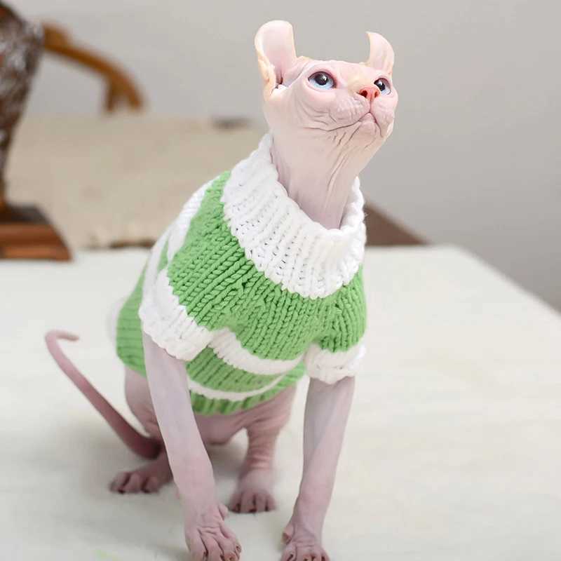 Cat Clothes Winter Warm Soft Dog Cat Handmade Sweater Sphynx Cat Cute Hoodie Clothing Sphinx Kitten Christmas Clothes For Cat C251009