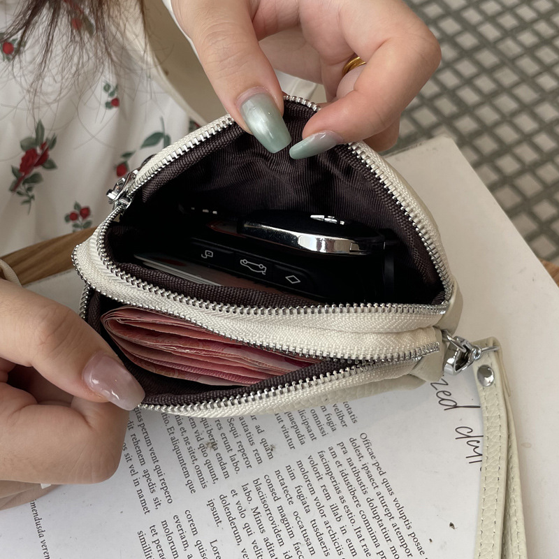 2025 New Designer Bag Genuine Leather Mini Wallet for Luxury bag Women Cowhide Coin Purse Double Zipper Storage Bag Multifunctional Handbag