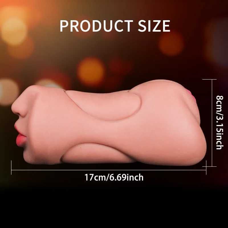3 IN 1 Artificial Vagina for Men Masturbator Cup Deep Throat Real Oral Male Masturbation Blowjob Anal Clit Silicone Sex Toys 18XJ251009