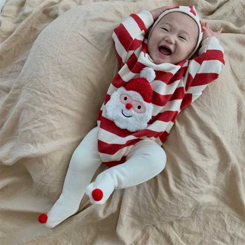 Christmas Baby Girls Boys Clothes Romper Jumpsuits Lovely Santa Claus Soft Onesie Bodysuit Cotton Baby Pullover Toddler Outfits C251009