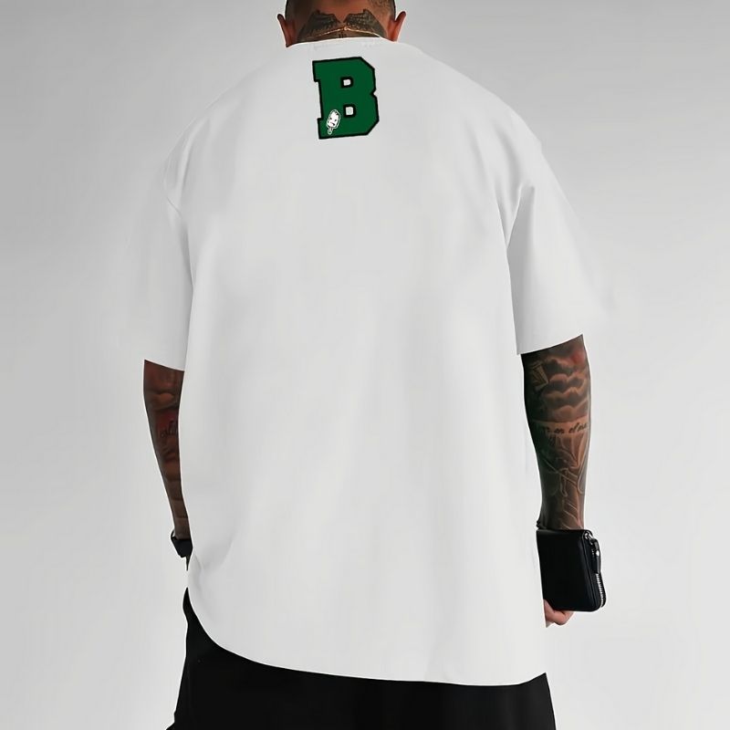 Men's Streetwear Brooklyn Graphic Oversized T-Shirt - Skateboarding & Graffiti Inspired Casual Tee-22