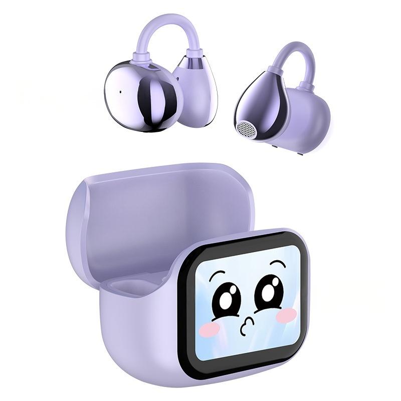 Over-Ear Wireless Bluetooth Earbuds with AI Translation, Full-Color Touchscreen, Long Battery Life & Clear Bluetooth Calling - For Daily Use, Travel, 