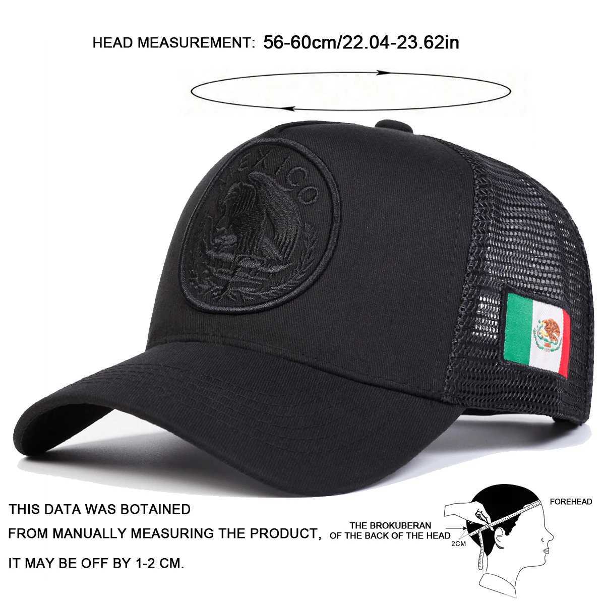 Unisex Mexican Flag Embroidery Baseball Net Cs Spring Summer Outdoor Sunscreen Hat Adjustable Casual Trucker HatsXJ251009