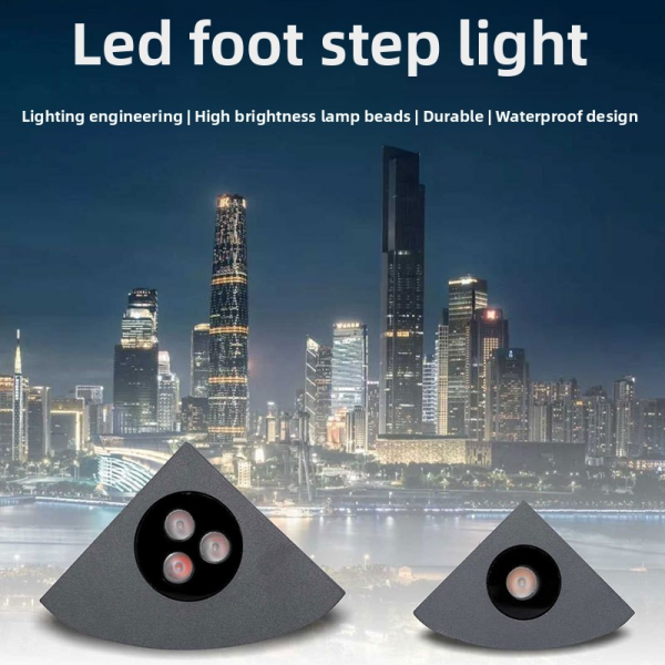 Triangle - Shaped LED Wall Light, Outdoor/Indoor Corner Lamp for Home, Garden, Corridor Lighting