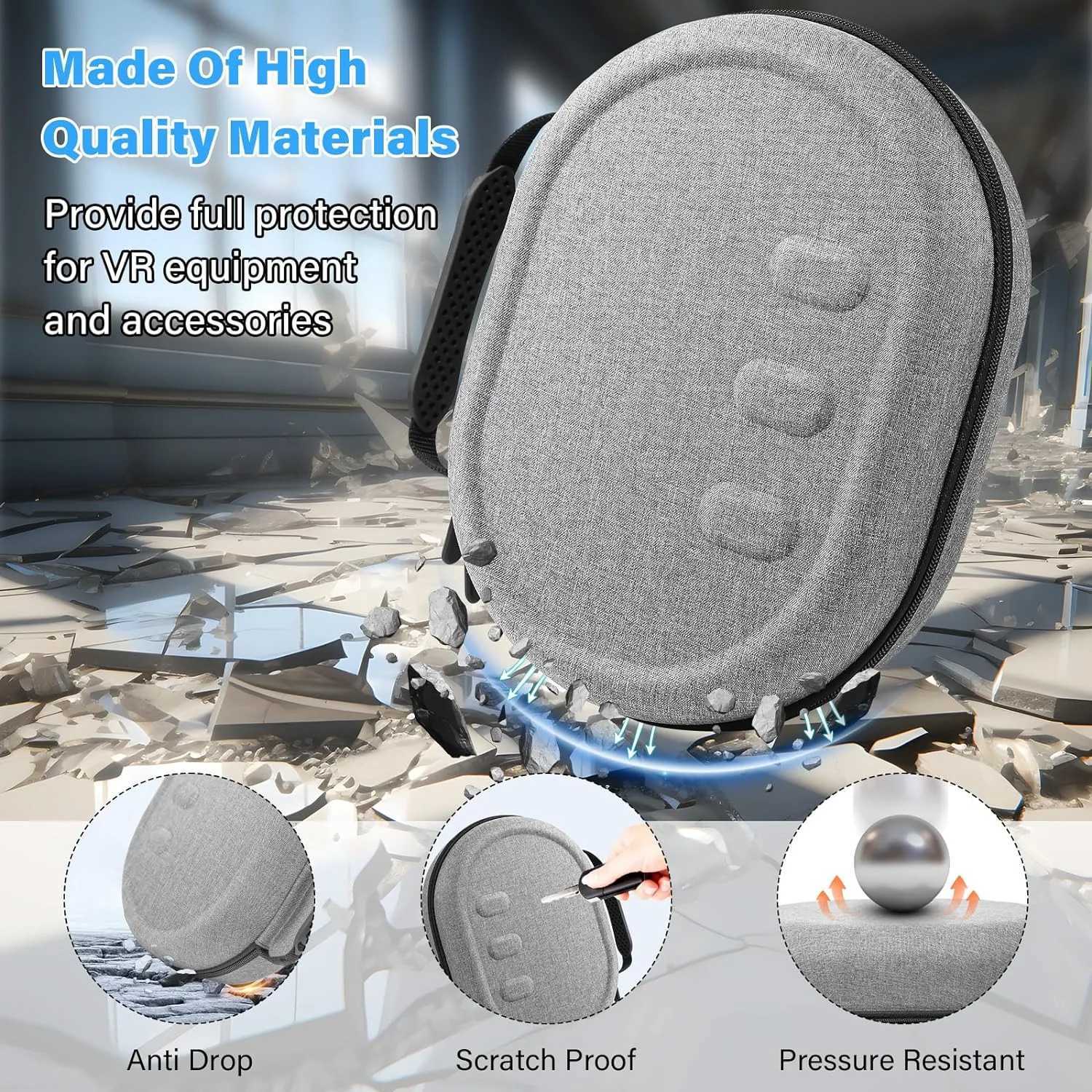 VR set Protective Box for Meta Quest 3 Carrying Case EVA Hard Shell Portable Travel Storage Bag for Meta Quest 3 Accessories Y251009