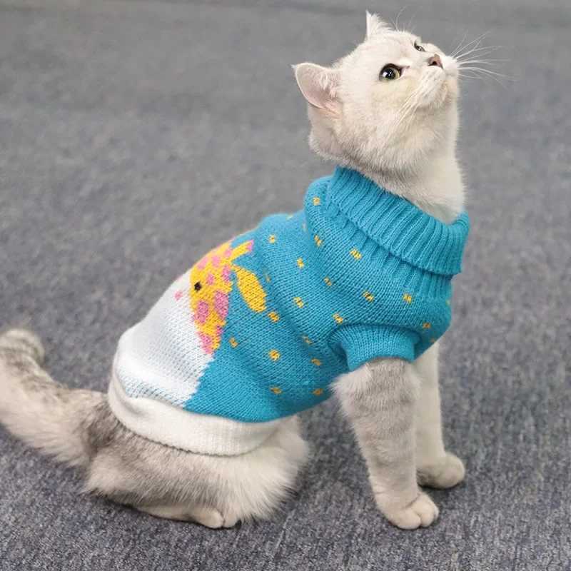 Fashion Winter Cat Sweater Vests Sphynx Cat Clothes for Cats Clothing Christmas Pet Clothes Kedi Katten Pullover Ropa Para Gatos C251009