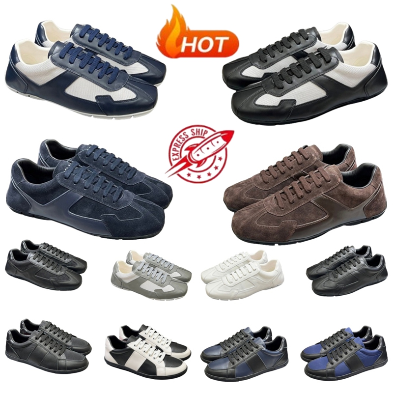 designer shoes mens shoes sneakers running shoes trainers triangle label Outdoor shoes flat shoes out of office sneaker Mesh nylon casual trainers with box 38-45