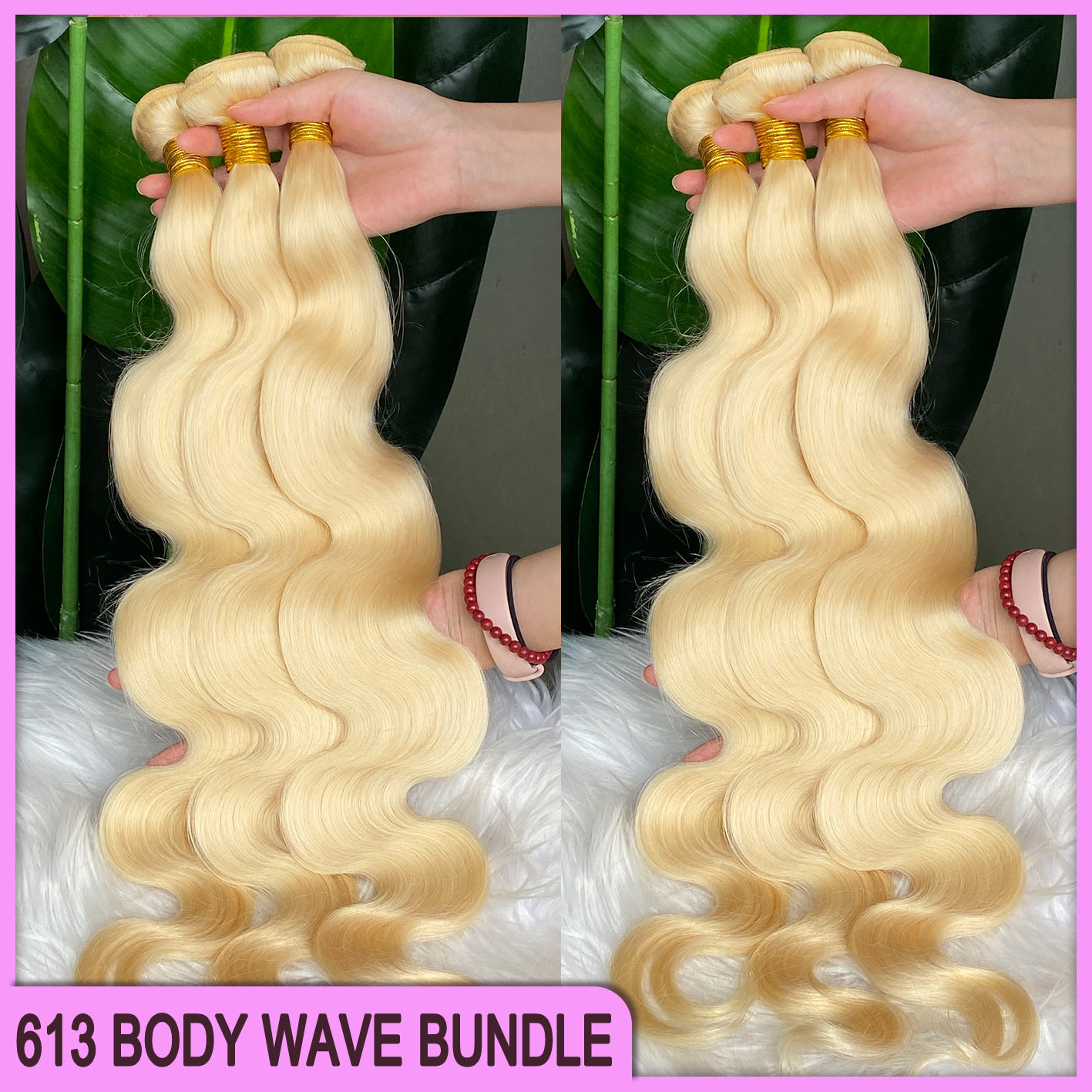 Top Quality 12A Peruvian Malaysian Indian Hair 613 Blonde Body Wave Wavy Hair Extensions 3 Bundles 100% Raw Virgin Remy Human Hair