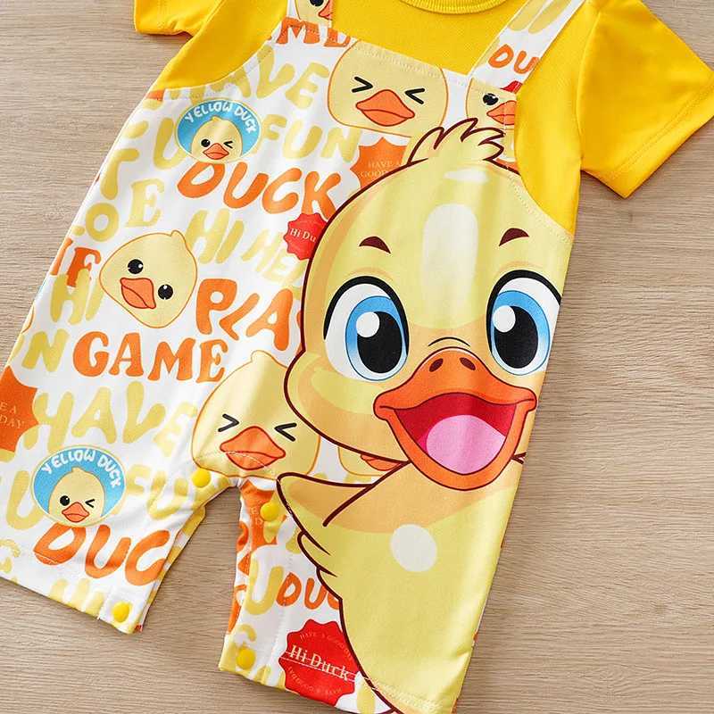 Yellow Duck Lovely Baby Boy Girl Onesie 018 Months Newborn Knitted Cartoon Soft Casual Soft Trendy Comfortable Jumpsuit Toddler C251009