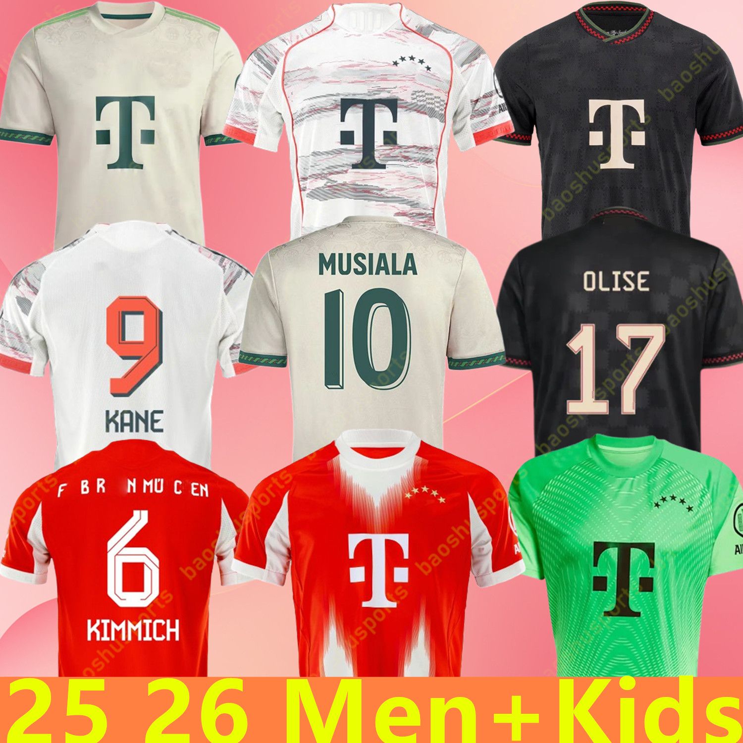 2025 2026 SANE KIMMICH MULLER 125th Anniversary Football Shirt Men Kids Sets MUSIALA Goretzka Gnabry DIER25 26 KANE Soccer Jersey BAYERNs Munich FANS Player Vertion