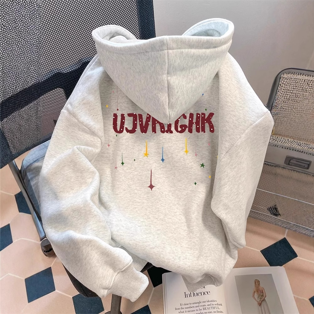 American Hip Designer Shirt Hop Star Letter Hoodie For Women Autumn Trendy High-end Loose Designer Hoodie Couple Outfit Top Jacket