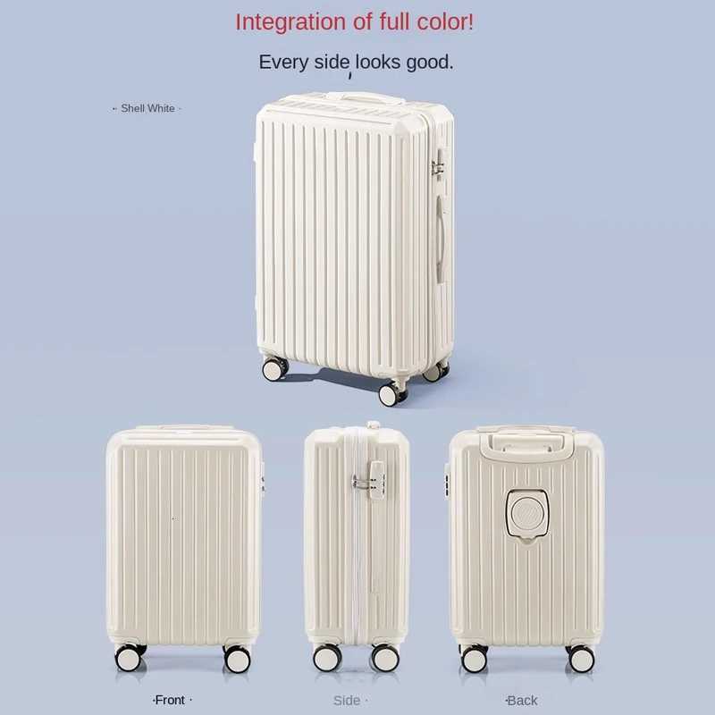 2025 New Multifunction Suitcase USB Charging Cabin suitcase Cup Holder Mute Universal Wheel 2028 inch Luggage travel suitcaseT251009