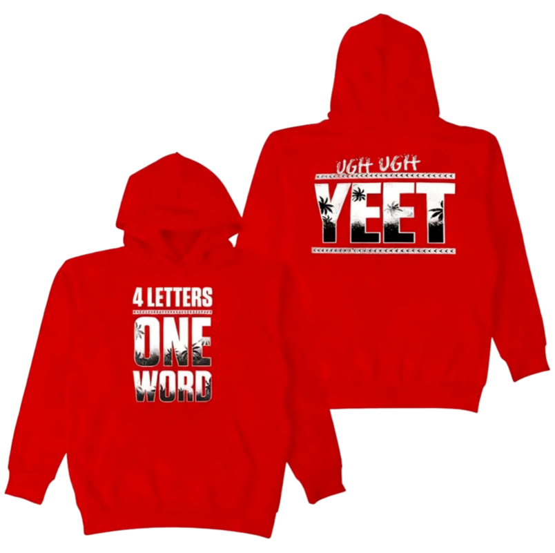 Men's Hoodies Jey Uso Four Letters One Word Hoodie 2025 Yeet Logo Long Sleeve Streetwear Men Women Hooded Sweatshirts